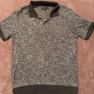 Men’s Paisley and Gray slim fit polo.